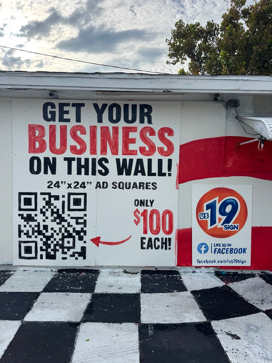 Advertising on the US19 Sign wall