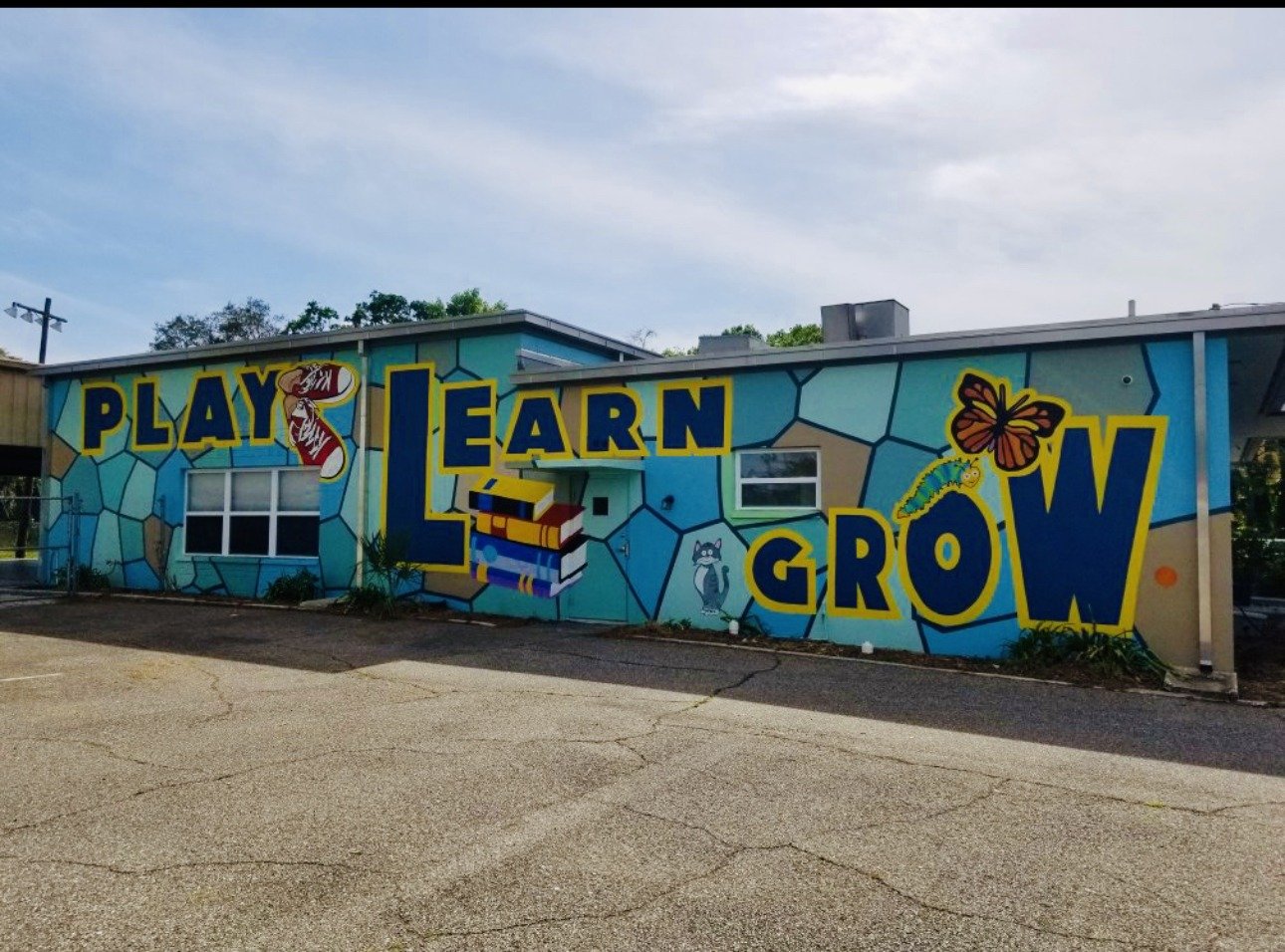 Play, Learn, Grow mural